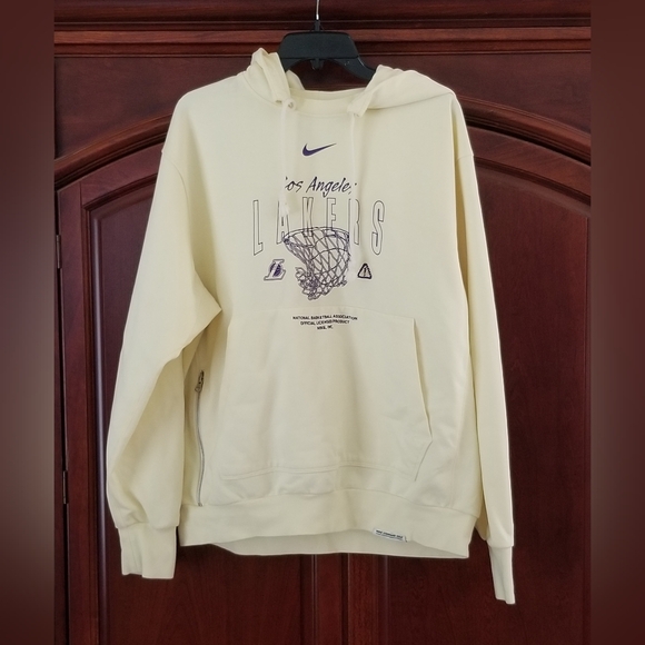 Nike Dri-Fit NBA Standard Issue Los Angeles Lakers Yellow Hoodie Size L